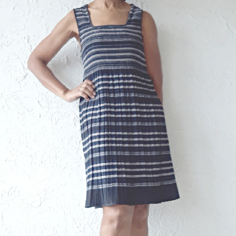 NWOT- Max Studio Black, Grey & Navy Stripe
